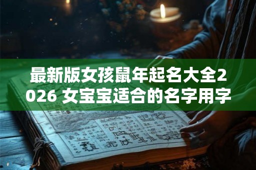 最新版女孩鼠年起名大全2026 女宝宝适合的名字用字