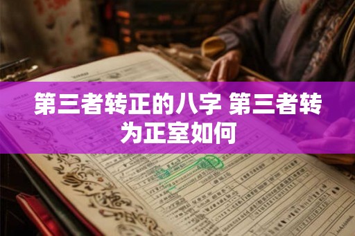 第三者转正的八字 第三者转为正室如何 第三者转正的八字 第三者转为正室如何
