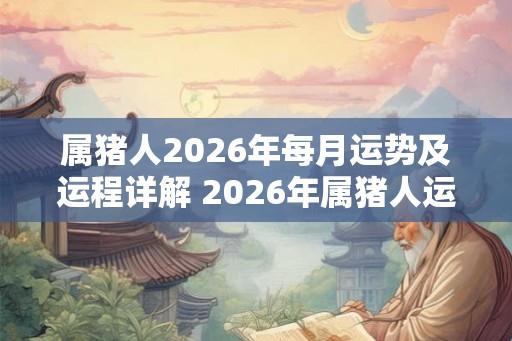 属猪人2026年每月运势及运程详解 2026年属猪人运势如何 属猪人2026年每月运势及运程详解 2026年属猪人运势如何