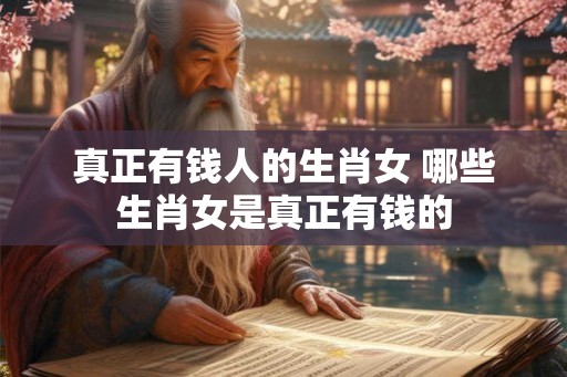 真正有钱人的生肖女 哪些生肖女是真正有钱的 真正有钱人的生肖女 哪些生肖女是真正有钱的