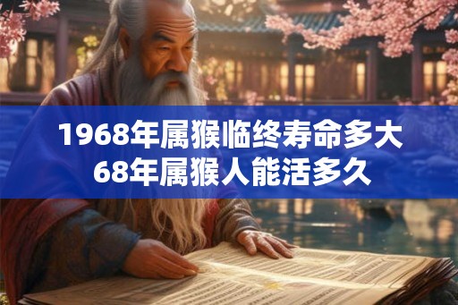 1968年属猴临终寿命多大 68年属猴人能活多久