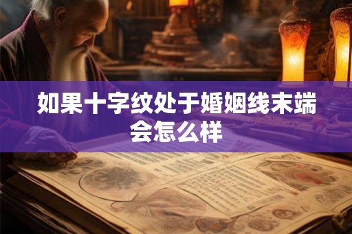 如果十字纹处于婚姻线末端会怎么样