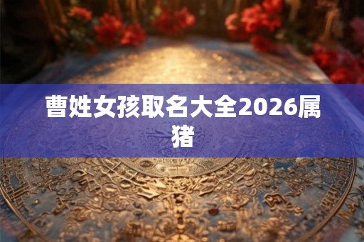 曹姓女孩取名大全2026属猪