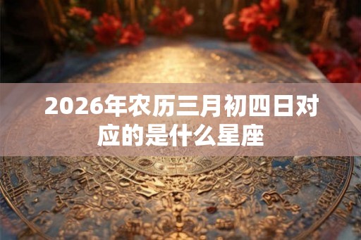 2026年农历三月初四日对应的是什么星座
