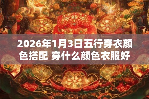 2026年1月3日五行穿衣颜色搭配 穿什么颜色衣服好