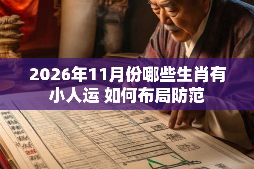 2026年11月份哪些生肖有小人运 如何布局防范 2026年11月份哪些生肖有小人运 如何布局防范