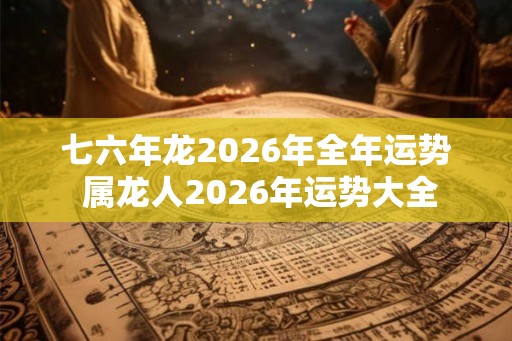 七六年龙2026年全年运势 属龙人2026年运势大全
