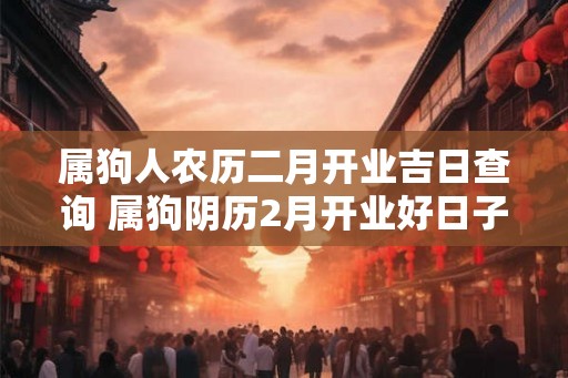 属狗人农历二月开业吉日查询 属狗阴历2月开业好日子 属狗人农历二月开业吉日查询 属狗阴历2月开业好日子