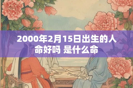 2000年2月15日出生的人命好吗 是什么命