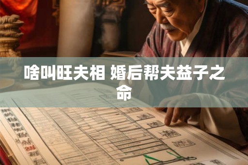 啥叫旺夫相 婚后帮夫益子之命 啥叫旺夫相 婚后帮夫益子之命