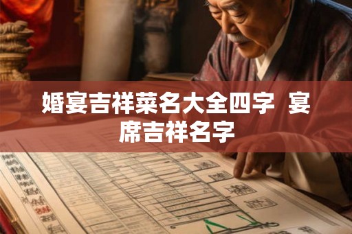 婚宴吉祥菜名大全四字 宴席吉祥名字 婚宴吉祥菜名大全四字 宴席吉祥名字