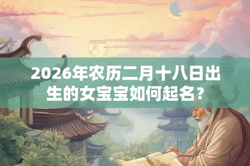 2026年农历二月十八日出生的女宝宝如何起名？