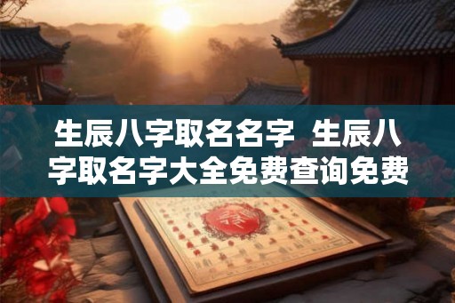 生辰八字取名名字 生辰八字取名字大全免费查询免费 生辰八字取名名字 生辰八字取名字大全免费查询免费
