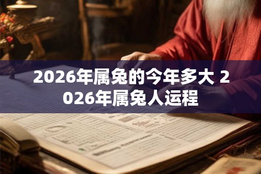 2026年属兔的今年多大 2026年属兔人运程
