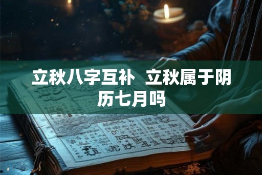 立秋八字互补 立秋属于阴历七月吗 立秋八字互补 立秋属于阴历七月吗