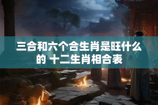 三合和六个合生肖是旺什么的 十二生肖相合表