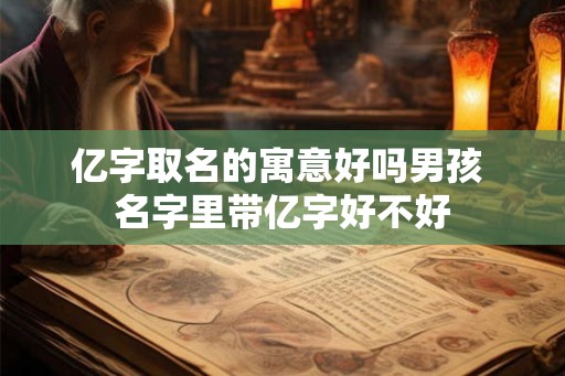 亿字取名的寓意好吗男孩 名字里带亿字好不好