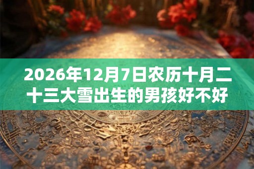 2026年12月7日农历十月二十三大雪出生的男孩好不好 2026年12月7日农历十月二十三大雪出生的男孩好不好