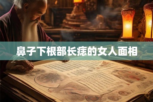 鼻子下根部长痣的女人面相