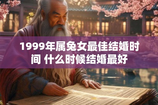 1999年属兔女最佳结婚时间 什么时候结婚最好