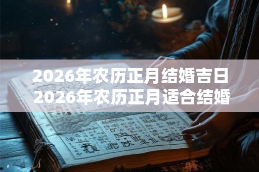 2026年农历正月结婚吉日 2026年农历正月适合结婚的日子 2026年农历正月结婚吉日 2026年农历正月适合结婚的日子