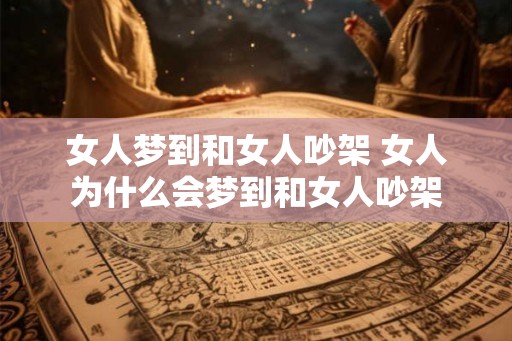 女人梦到和女人吵架 女人为什么会梦到和女人吵架
