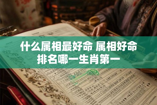 什么属相最好命 属相好命排名哪一生肖第一