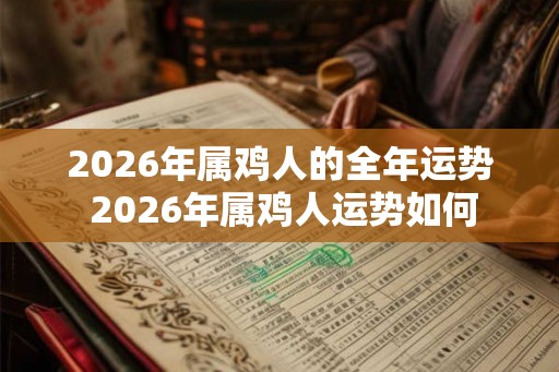 2026年属鸡人的全年运势 2026年属鸡人运势如何