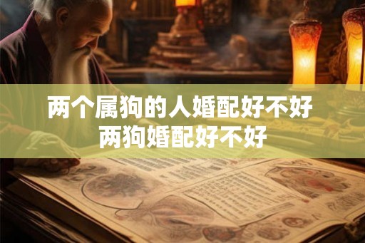 两个属狗的人婚配好不好 两狗婚配好不好