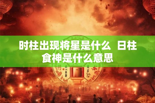 时柱出现将星是什么  日柱食神是什么意思