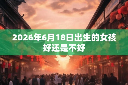 2026年6月18日出生的女孩好还是不好