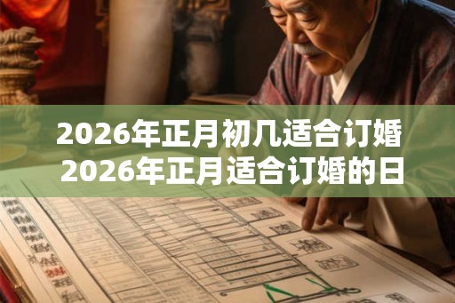 2026年正月初几适合订婚 2026年正月适合订婚的日子