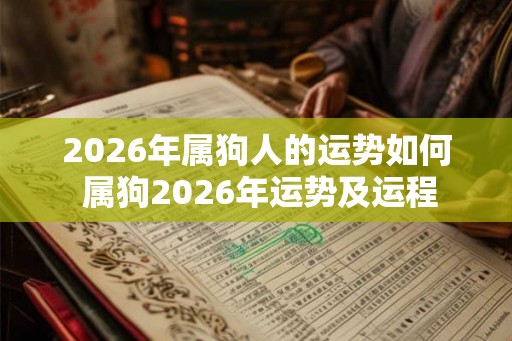 2026年属狗人的运势如何 属狗2026年运势及运程