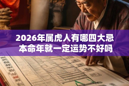 2026年属虎人有哪四大忌 本命年就一定运势不好吗