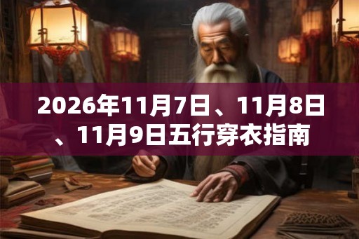 2026年11月7日、11月8日、11月9日五行穿衣指南 2026年11月7日、11月8日、11月9日五行穿衣指南