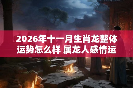 2026年十一月生肖龙整体运势怎么样 属龙人感情运程