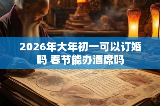 2026年大年初一可以订婚吗 春节能办酒席吗