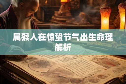 属猴人在惊蛰节气出生命理解析