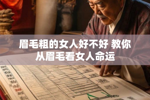 眉毛粗的女人好不好 教你从眉毛看女人命运