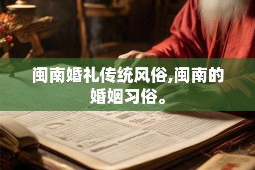 闽南婚礼传统风俗,闽南的婚姻习俗。 闽南婚礼传统风俗,闽南的婚姻习俗。