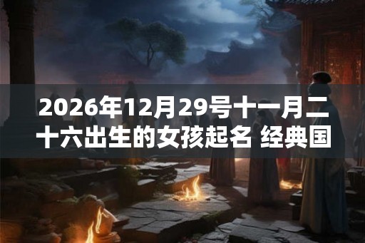 2026年12月29号十一月二十六出生的女孩起名 经典国学