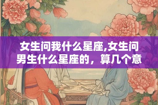 女生问我什么星座,女生问男生什么星座的，算几个意思哦