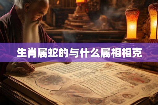 生肖属蛇的与什么属相相克