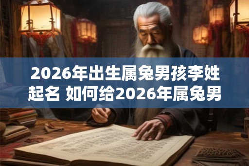 2026年出生属兔男孩李姓起名 如何给2026年属兔男孩李氏起名