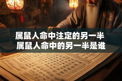 属鼠人命中注定的另一半 属鼠人命中的另一半是谁