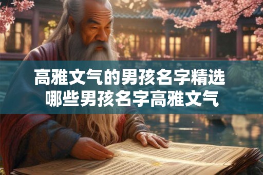 高雅文气的男孩名字精选 哪些男孩名字高雅文气
