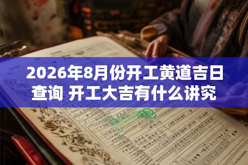 2026年8月份开工黄道吉日查询 开工大吉有什么讲究