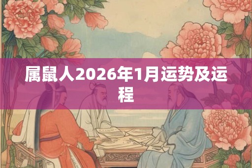 属鼠人2026年1月运势及运程