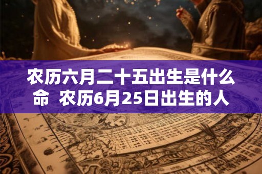 农历六月二十五出生是什么命  农历6月25日出生的人命运