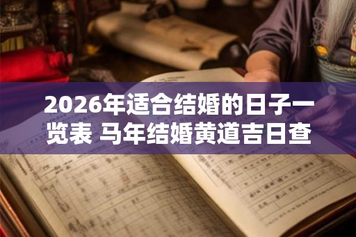2026年适合结婚的日子一览表 马年结婚黄道吉日查询